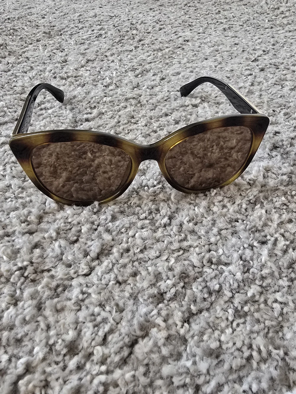 H&M Women's Tortoiseshell Cat-Eye Sunglasses, Brown Gradient, Quiet Luxury, Chic
